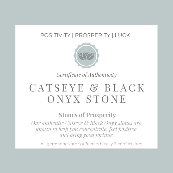 Catseye & Black Onyx Men's Bracelet certificate