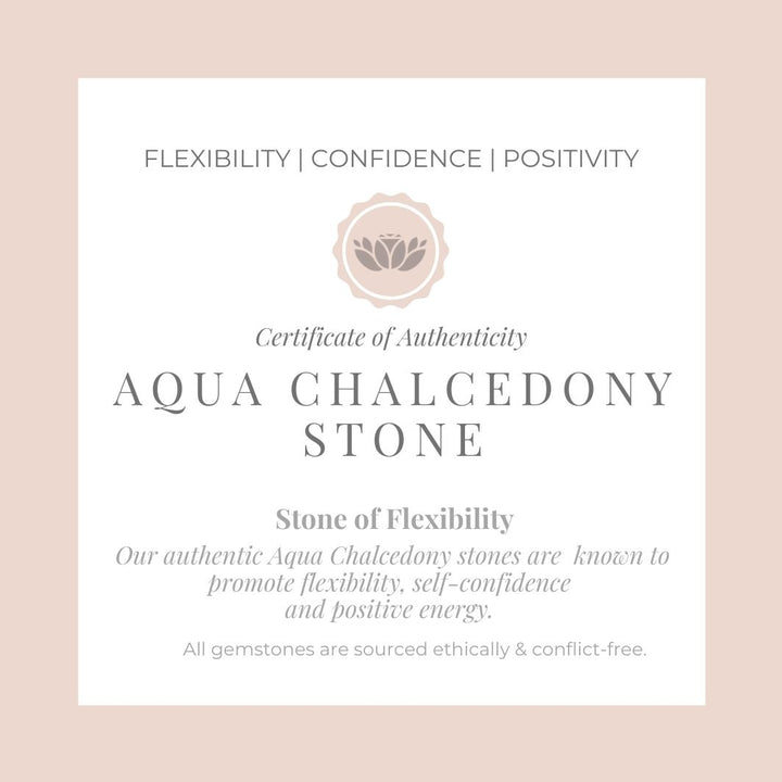 Aqua Chalcedony "Sophia" Ring certificate