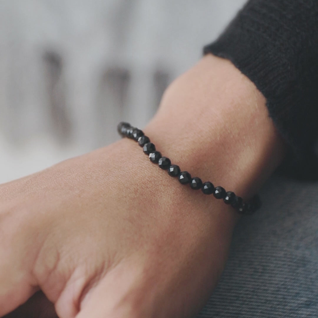 Black Tourmaline Stone Bracelet - Robyn Real Jewels