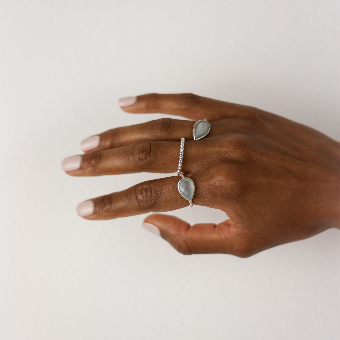 Aqua Chalcedony "Sophia" Ring - Robyn Real Jewels