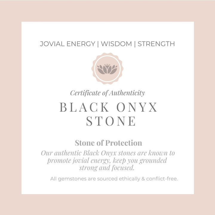 Black Onyx Stone Women's Bracelet certificate 