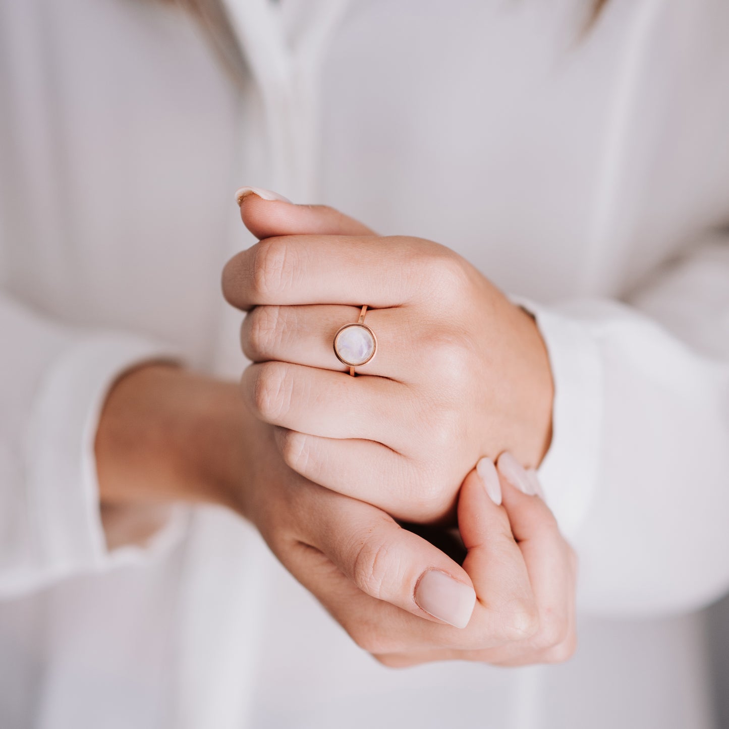 Moonstone Round Ring