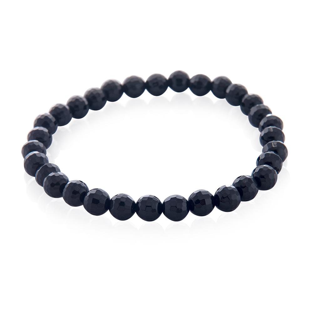 Black Onyx Faceted Stone Women's Bracelet