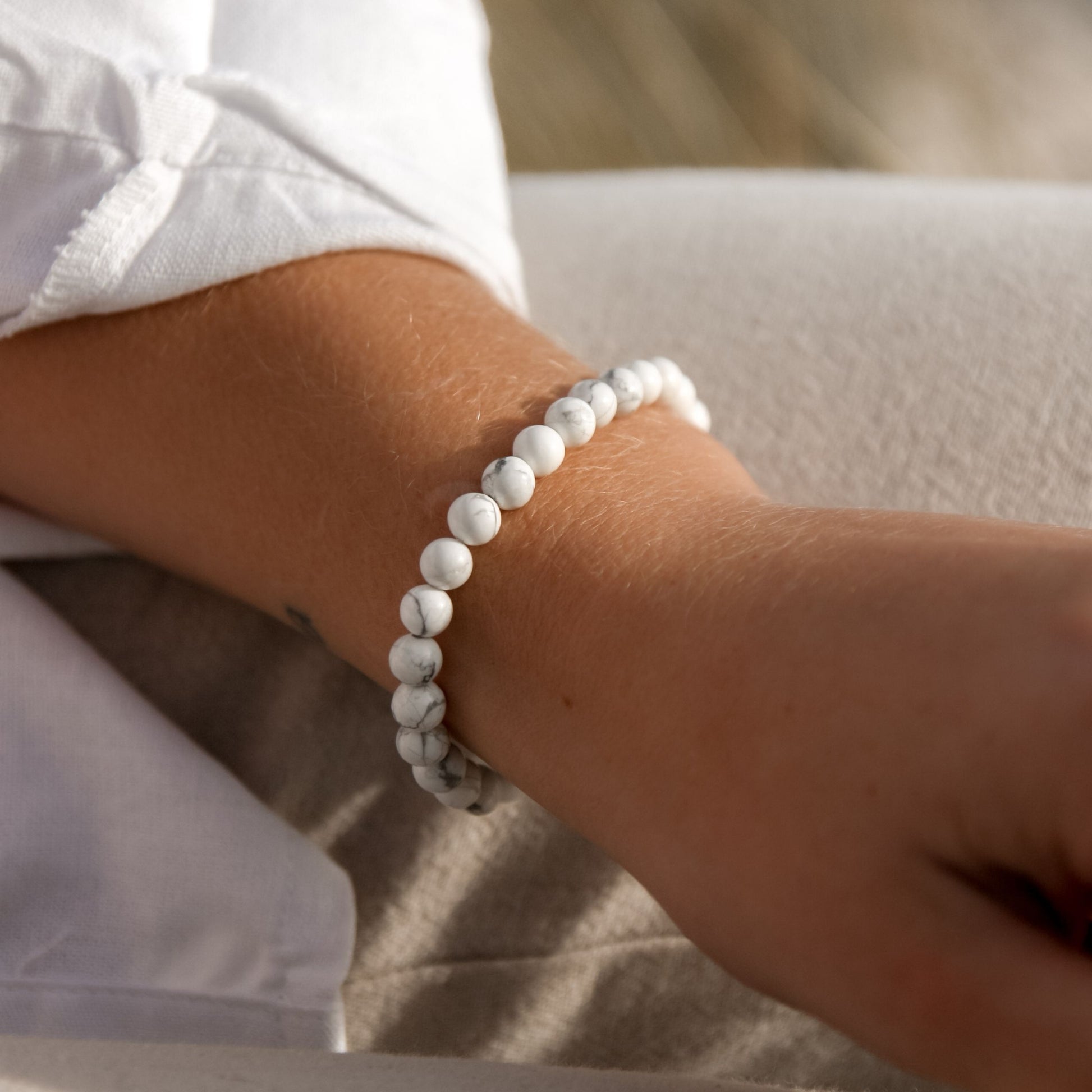 Magnesite "Safari" Bracelet model alone