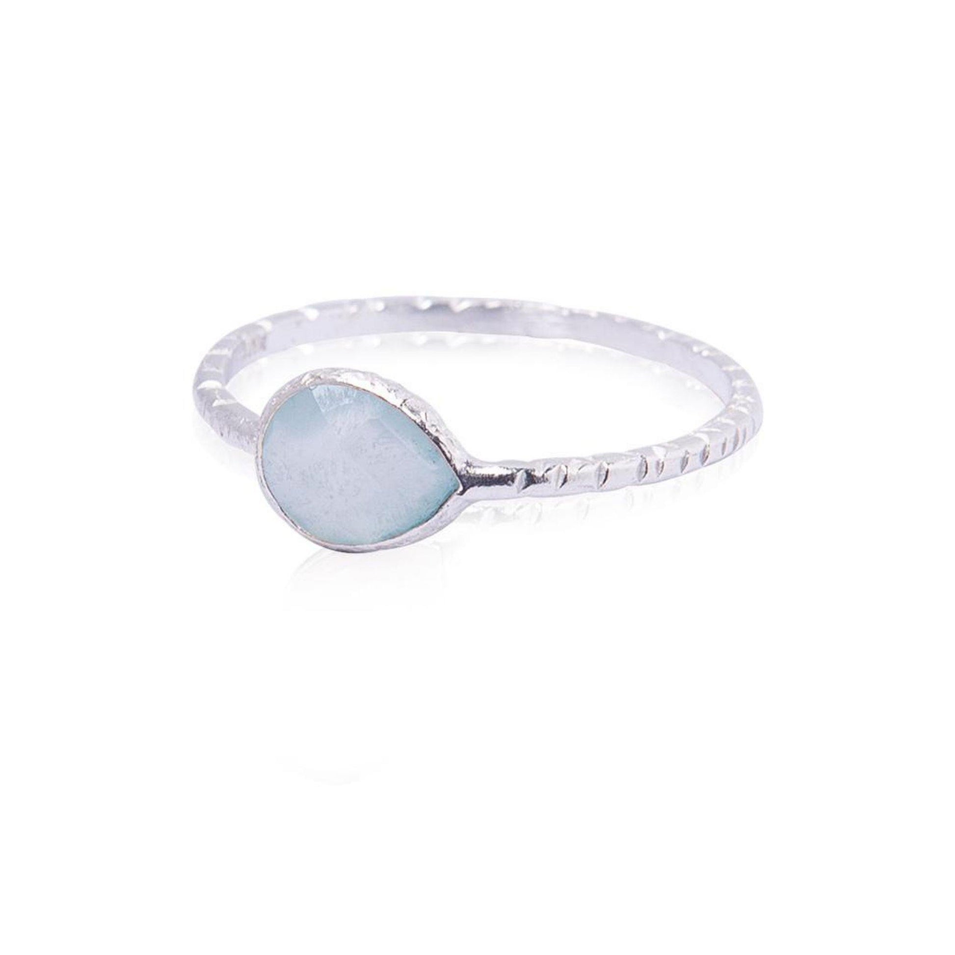 Aqua Chalcedony "Ava" Ring - Robyn Real Jewels